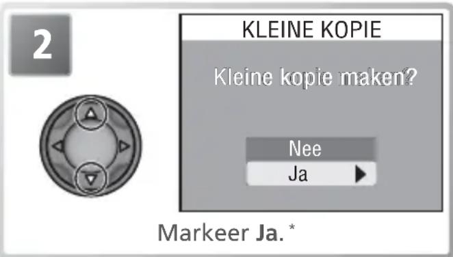 2 KLEINE KOPIE Kleine kopie maken? Nee Ja Markeer Ja.*