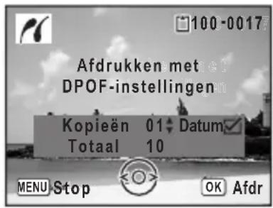 PENTAX Optio L40 - Afdrukken met de DPOF-instellingen - 1