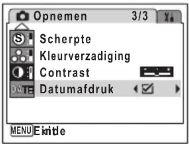 PENTAX Optio L40 - Datum afdrukken instellen - 1