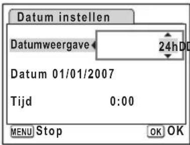 PENTAX Optio L40 - De datum en tijd wijzigen - 3