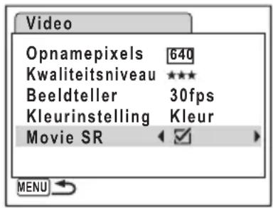 PENTAX Optio L40 - De functie Movie SR instellen (Video anti-beweeg) - 1
