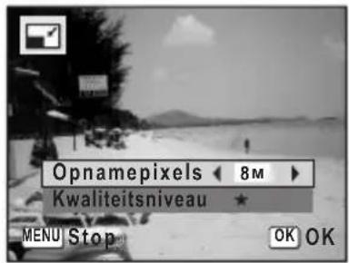 PENTAX Optio L40 - De opnamegrootte en -kwaliteit wijzigen (Grootte wijzigen) - 2