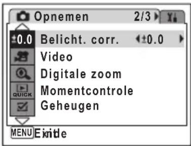 PENTAX Optio L40 - De belichting (Belicht. corr.) instellen - 1