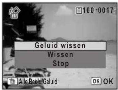 PENTAX Optio L40 - Een geluidsbestand wissen - 1