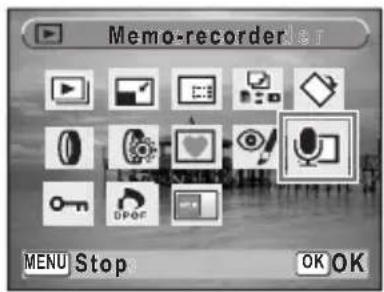 PENTAX Optio L40 - Een gesproken memo opnemen - 1