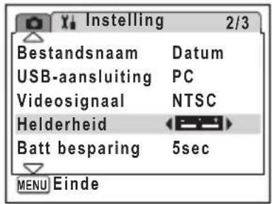 PENTAX Optio L40 - De helderheid van de LCD-monitor aanpassen - 2