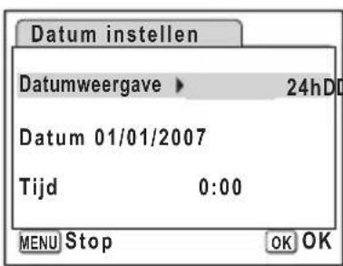 PENTAX Optio L40 - De datum en tijd wijzigen - 1