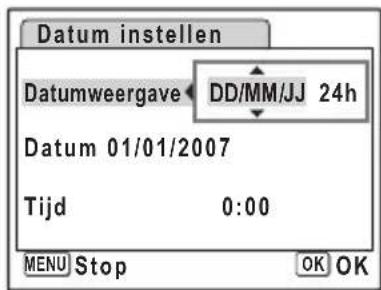 PENTAX Optio L40 - De datum en tijd instellen - 1