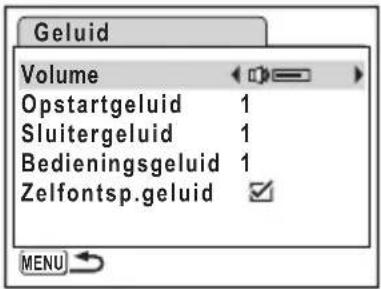 PENTAX Optio L40 - De geluidsinstellingen wijzigen - 1