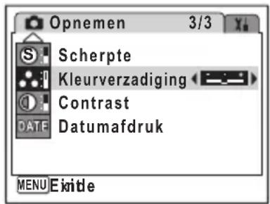 PENTAX Optio L40 - De kleurverzadiging instellen (Kleurverzadiging) - 1