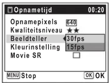 PENTAX Optio L40 - De beeldsnelheid selecteren - 1