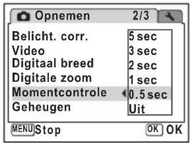 PENTAX Optio L50 - De tijd voor de momentcontrole instellen (Momentcontrole) - 1