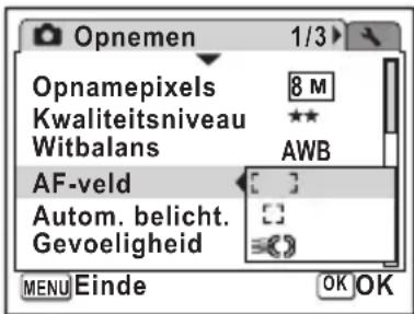 PENTAX Optio L50 - Het AF-veld instellen - 1