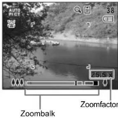 PENTAX Optio L50 - Druk op de Zoom/♠♠♠/♠ knop in de stand 📄. - 1