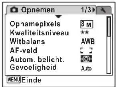 PENTAX Optio L50 - Vb.) Het [Kwaliteitsniveau] instellen in het menu [☐ Opnemen] - 1