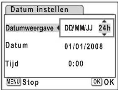PENTAX Optio L50 - De datum en tijd wijzigen - 3