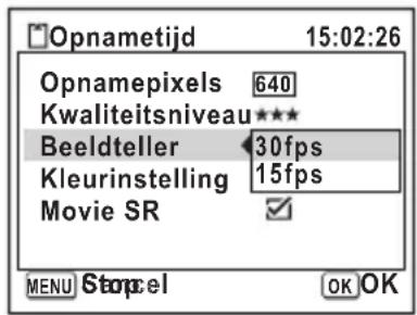 PENTAX Optio L50 - De beeldsnelheid selecteren - 1