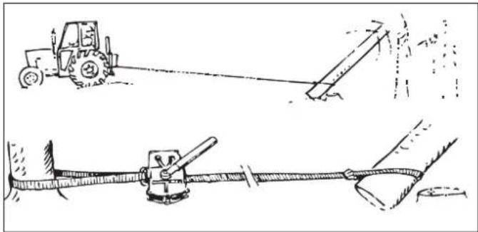 HUSQVARNA 246 - A "Vastgeraakte boom" omlaag halen - 1