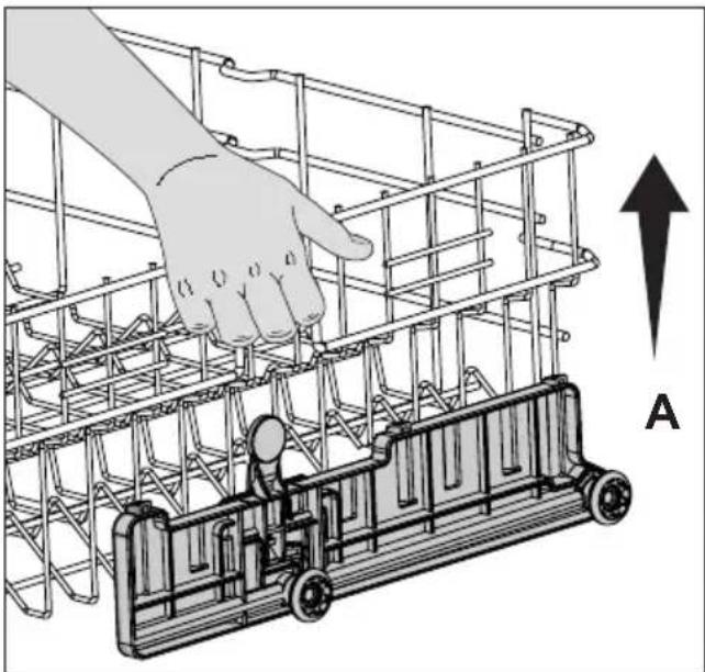 BEKO DFN 1423 - Bovenste korf met variabele hoogte-instelling (afhankelijk van het model) - 1