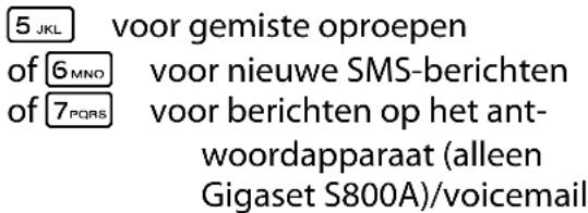 GIGASET S800A - Knipperen van de berichtentoets uit-/inschakelen - 2