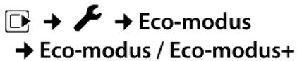 GIGASET S800A - Eco-modus / Eco-modus+ in-/uitschakelen: - 1