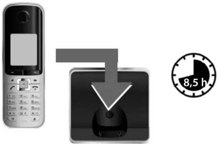 GIGASET S800A - Batterijen de eerste keer laden en ontladen. - 1