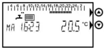 Atag WiZe Z-ready 8X52020X - De temperatuur tijdelijk aanpassen (bij geactiveerd klokprogramma) - 1