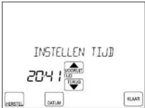 INSTELEN TIJD 2041: VOORUIT TIJD TIJD VERSTEL DATUM KUAR