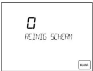 0 REINIG SCHERM KLAAR