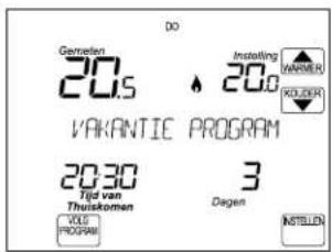 DO Gematen 20.5 VAKANTIC PROGRAM 20:30 Tijd van Thuiskomen 3 Dagen VOLI PROGRAM Instating WARMEN REDIER MISTELN
