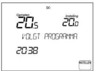DO Garnetzen 20.5 VOLGT PROGRAMMA 2038 Installing 20.0 INSTELLEN