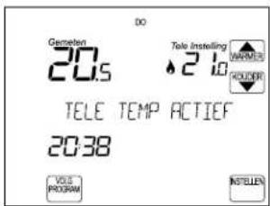 DO Gemethan 20.5 Tele Instelling 2 16 VARIOUS POUDER TELE TEMP ACTIEF 20:38 VIS PROGRAM INSTALLEN