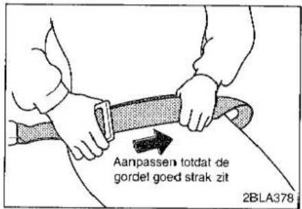 Aanpassen totdat de gordel goed strak zit 2BLA378