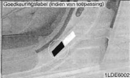 Goedkeuringslabel (indien van toopassing) 1LDE6002