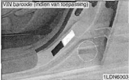 VIN barcode (indien van toepassing) 1LDN6003