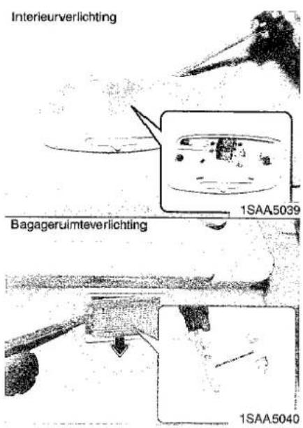 Interieurverlichting 1SAA5039 Bagageruimteverlichting 1SAA5040