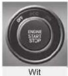 KIA Rio IV - Positie van de toets ENGINE START/STOP UIT - 1