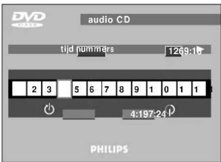 DVD audio CD tijd nummers 1269:10 2 3 5 6 7 8 9 1 0 1 1 4:197:24 PHILIPS