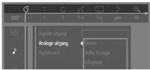 Digital uitgang Analoge uitgang Machatstand Stereo Delby Prologic 30-geluld