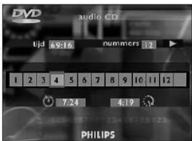 DVD audio CD tijd 69:16 nummers 12 1 2 3 4 5 6 7 8 9 10 11 12 7:24 4:19 PHILIPS