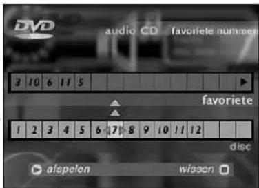 DVD audio CD - favorite number 3 10 6 11 5 favorite 1 2 3 4 5 6 7 8 9 10 11 12 disc afspelen wissen