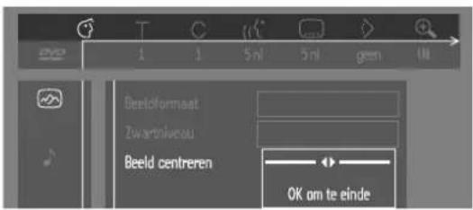 Deelformaat Zwaatniveau Beeld centreren OK om te einde