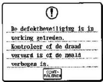 BROTHER Super Galaxie M2100 - Foutmelding - 1