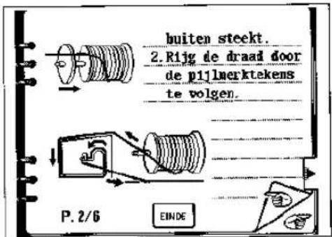 BROTHER Super Galaxie M2100 - Voorbeeld: Als u wilt weten hoe de onderdraad opgespoeld moet worden - 2