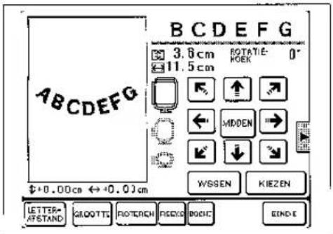 BROTHER Super Galaxie M2100 - Voorbeeld: Bewerken van het alfabet: "ABDEFG" - 6