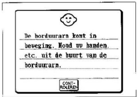 BROTHER Super Galaxie M2100 - Initialiseren van de borduurtafel - 1
