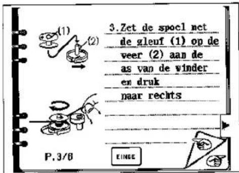 BROTHER Super Galaxie M2100 - Voorbeeld: Als u wilt weten hoe de onderdraad opgespoeld moet worden - 3