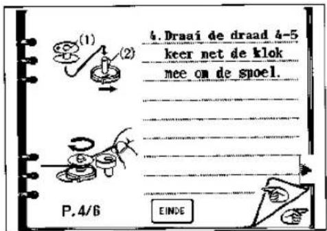 BROTHER Super Galaxie M2100 - Voorbeeld: Als u wilt weten hoe de onderdraad opgespoeld moet worden - 4