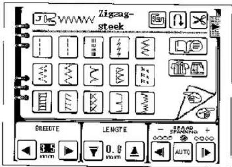 BROTHER Super Galaxie M2100 - Vermeerderen van de steeklengte - 2