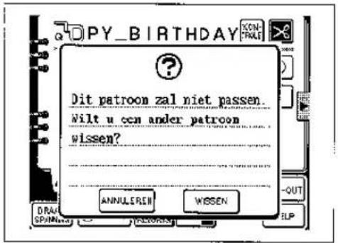 BROTHER Super Galaxie M2100 - Voorbeeld: Opslaan van het patroon "HAPPY BIRTHDAY" op geheugenpagina 1. - 2